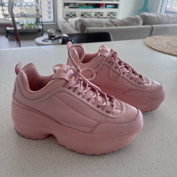 Pink Platform Sneakers Size 10 - Picture 1 of 2